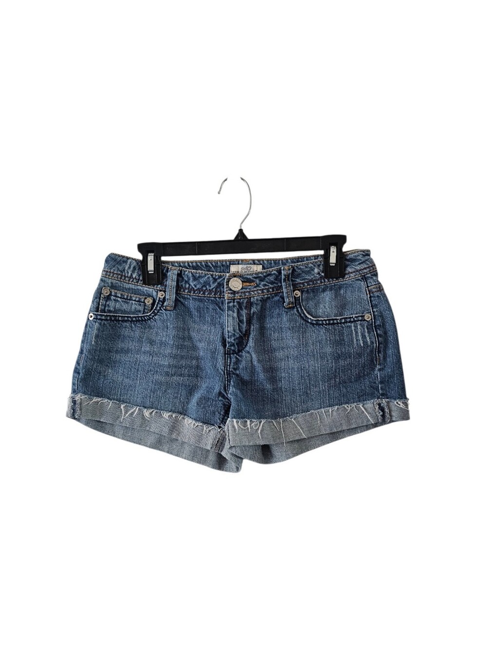 So Wear It Declare It Vintage Y2k Cuffed Jean Shorts Size 7 Low Rise